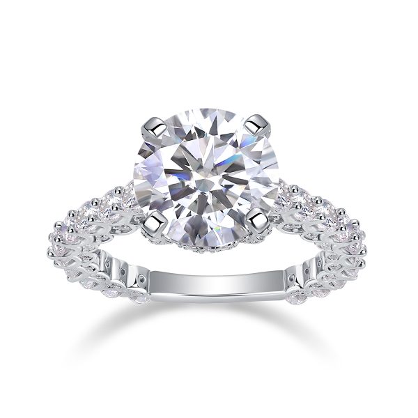 5Ct Moissanite Engagement Rings Sterling Silver - Cristiera - Image 2