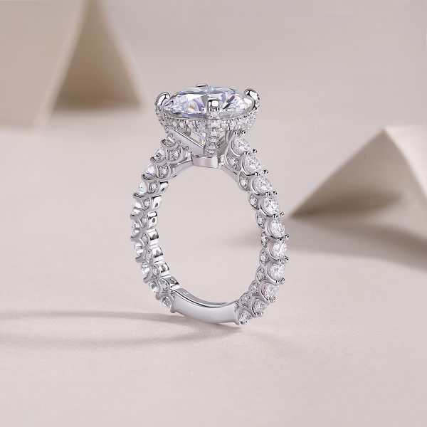 5Ct Moissanite Engagement Rings Sterling Silver - Cristiera - Image 8
