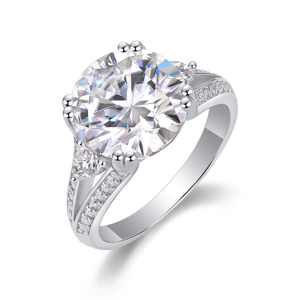 5Ct 925 Silver Moissanite Engagement Rings For Women - Cristiera