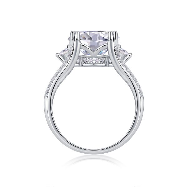 5Ct 925 Silver Moissanite Engagement Rings For Women - Cristiera - Image 3