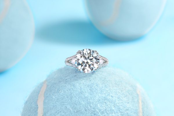 5Ct 925 Silver Moissanite Engagement Rings For Women - Cristiera - Image 9