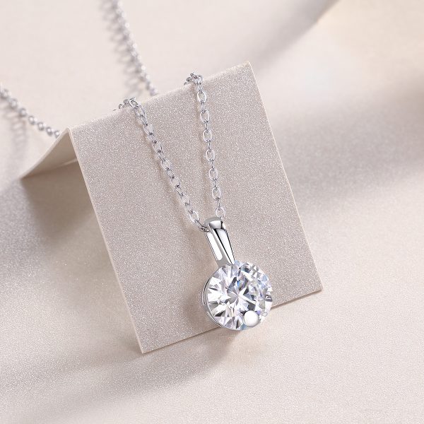 2 Ct Moissanite Solitaire Necklace - Cristiera - Image 7