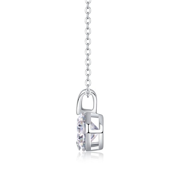 Moissanite V-Shaped Pendant Necklace - Cristiera - Image 5