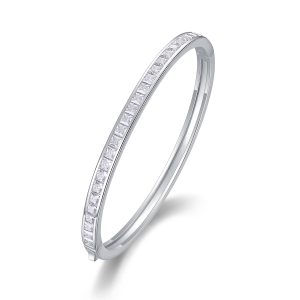 Women Silver Moissanite Tennis Bracelet - Cristiera