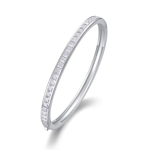 Women Silver Moissanite Tennis Bracelet - Cristiera