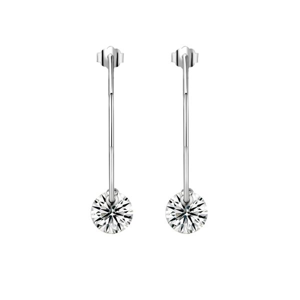 2 Carat Women Silver Moissanite Hoop Earrings - Cristiera - Image 6